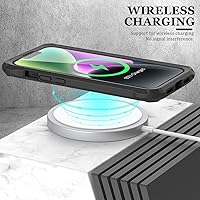 Vista 6 de FUNMIKO Funda transparente para iPhone 14 con protector de pantalla integrado sensible al tacto, protección resistente de grado milimétrico, pasa 21