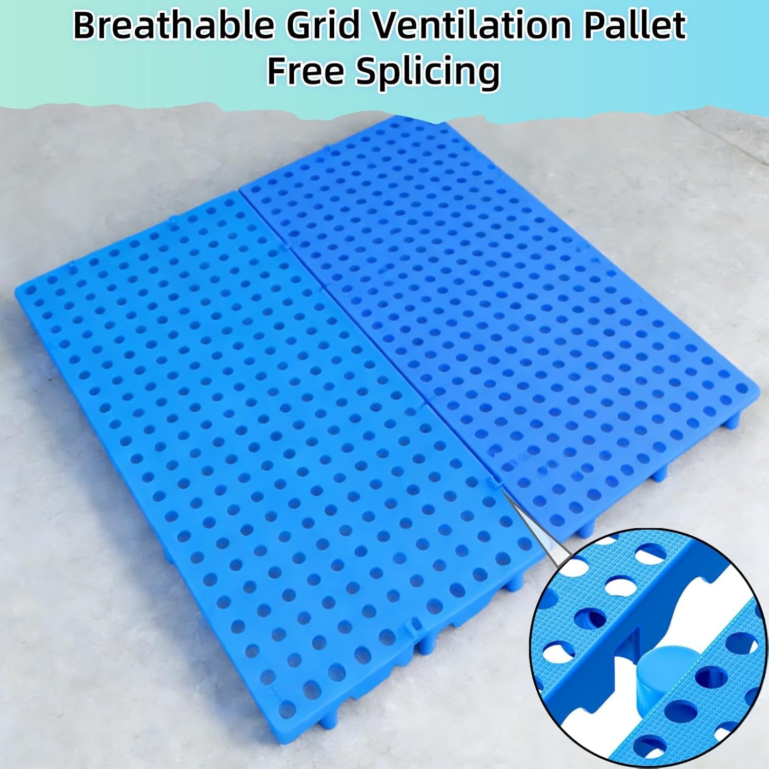 6ps Round Plastic Pallets for Basement Storage, 23.6x11.8x1.18 in- Breathable Ventilation Pallet, Floor Pallet, Applicable to Garage, Kitchen，Storage Rooms,Supermarket for Plastic Pallets