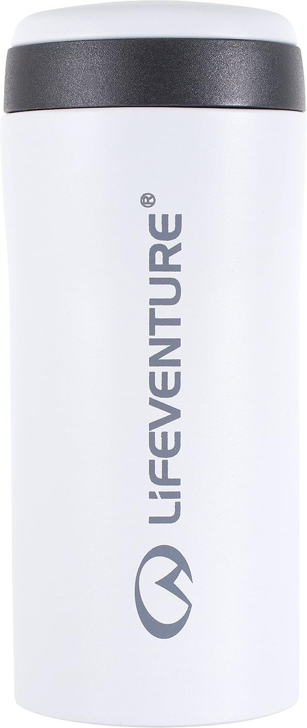 Lifeventure Thermal Mug, Leakproof & Vacuum Insulated Reusable Coffee Travel Cup, 300ml, Matt Khaki