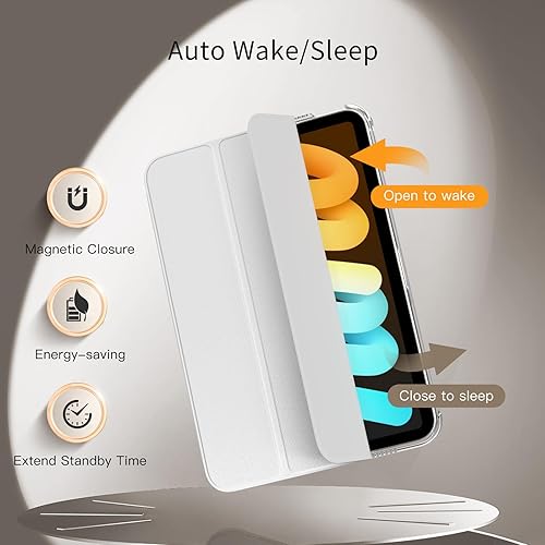 Miniatura 236 de MoKo Funda para iPad mini 7 (A17 Pro) Generation Case 2024, iPad mini 6 2021, funda delgada y ligera de 8.3 pulgadas de carcasa de policarbonato