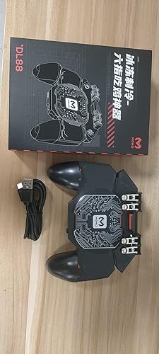 Miniatura 9 de Mobile Phone Controller PUBG Trigger Controller with fast cooling fan 6 fingers grip gamepad L1R1 trigger phone game Radiator fits for