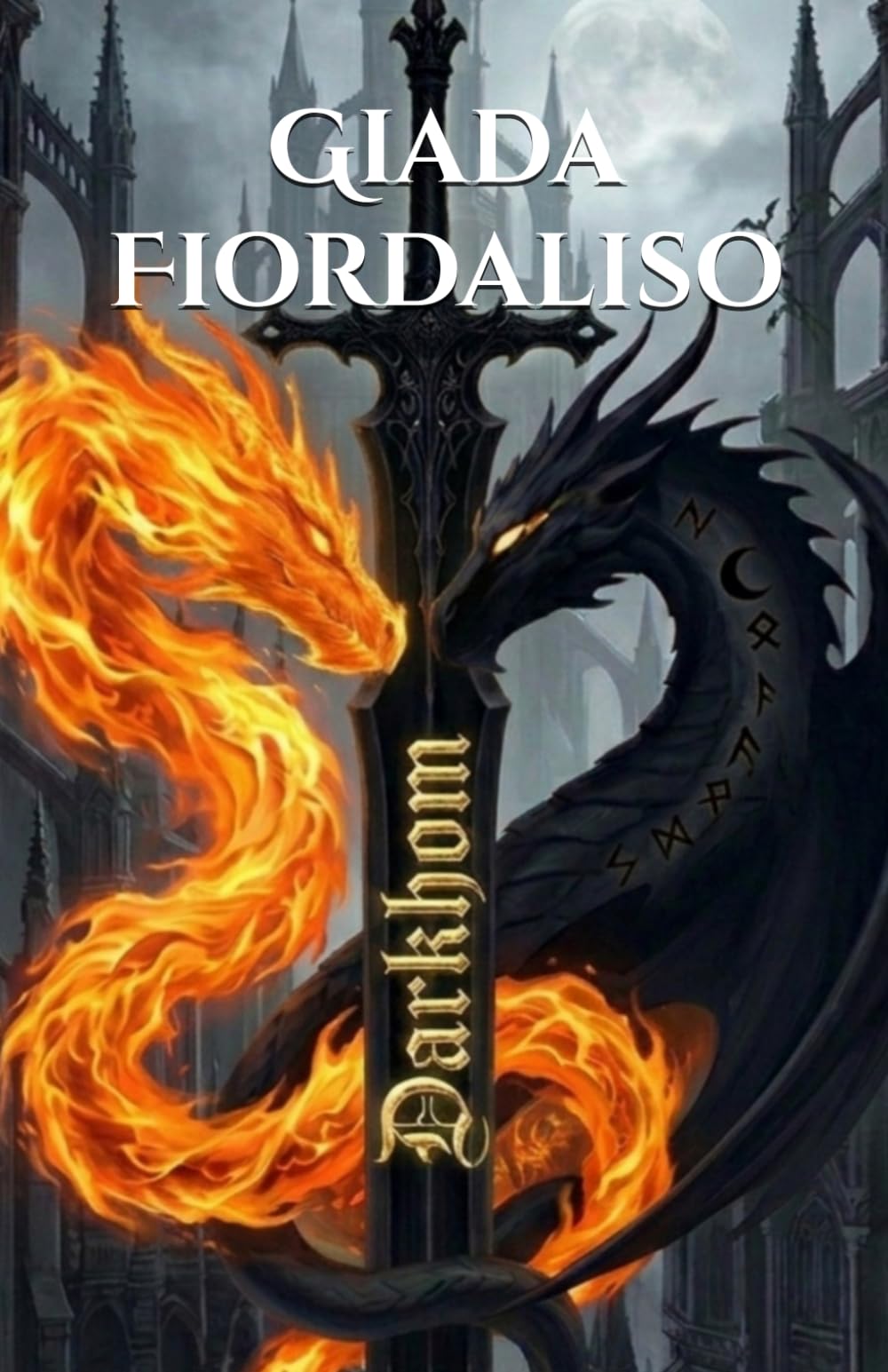 Darkhom-Agenda gotica romantasy-Edizione illustrata a colori e copertina con spada e draghi
