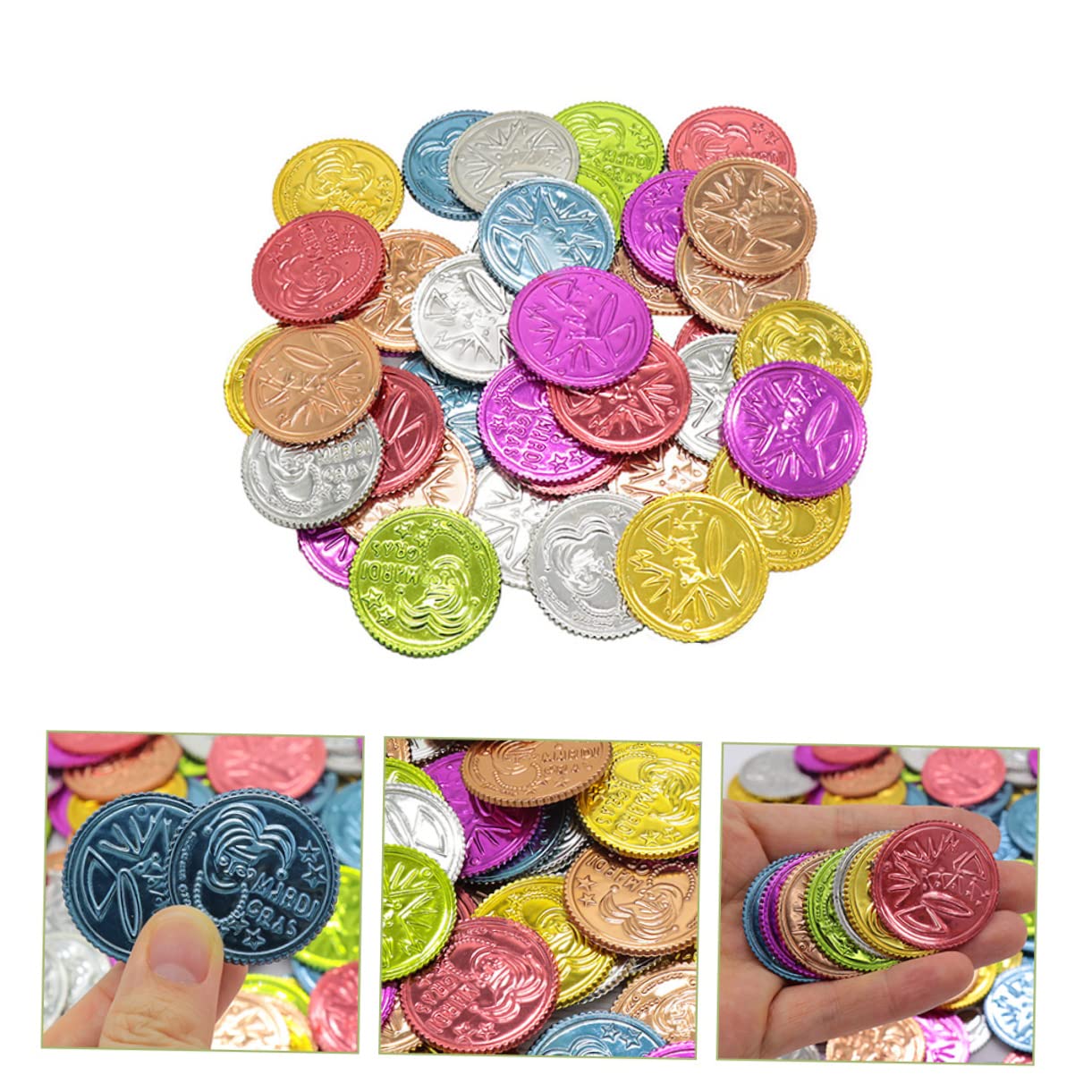 UPKOCH 400 Monete Plastica Colorate per Giochi Tema Clown per Feste Compleanno Halloween e Caccia Al
