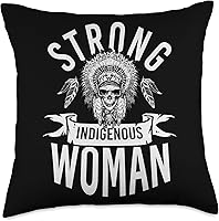 Vista 4 de Pride Nativ American Indigenous Fearless Strong Indigenous Woman - Almohada de almohada nativa americana, 16 x 16 pulgadas, multicolor