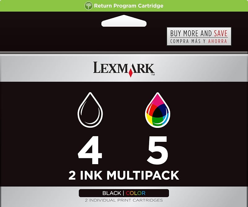 Paquete combinado Lexmark #4 y #5 negro/color