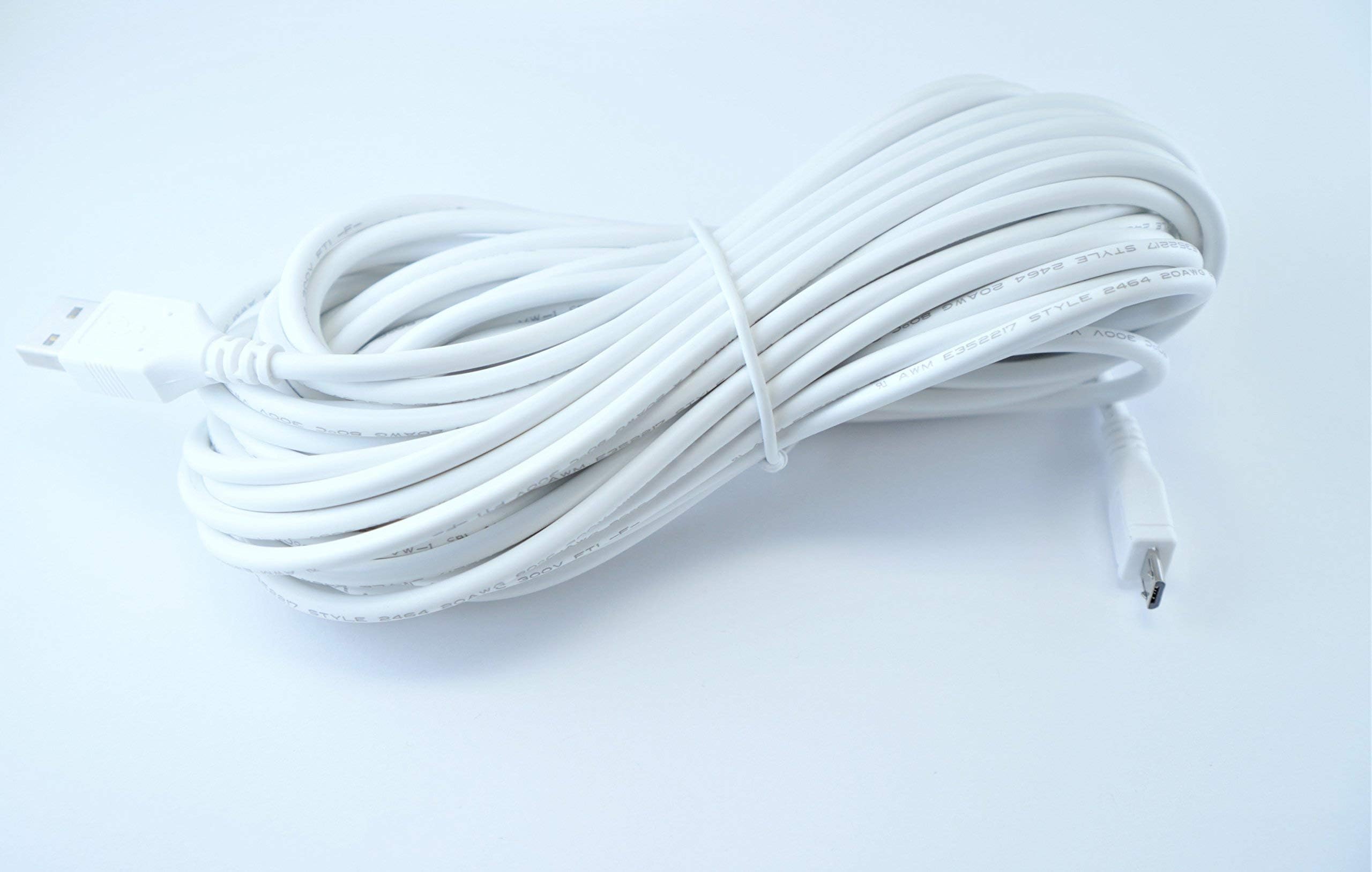 OMNIHIL White 30 Feet Long High Speed USB 2.0 Cable Compatible with Amaryllo Apollo