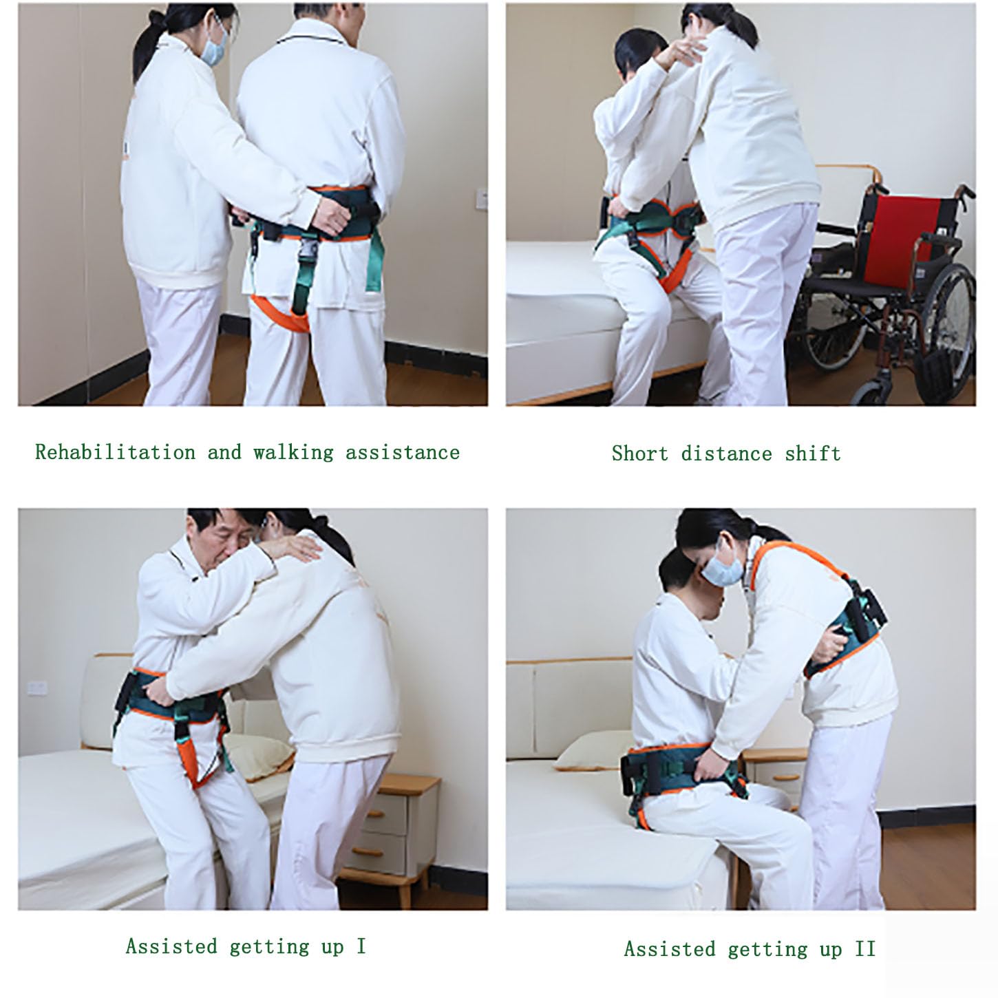 Cinturón De Transferencia para Sillas De Ruedas,Cinturón De Seguridad con Perneras,Cabestrillo para Elevación De Pacientes,Diseñado para Personas Mayores con Movilidad Limitada,XL