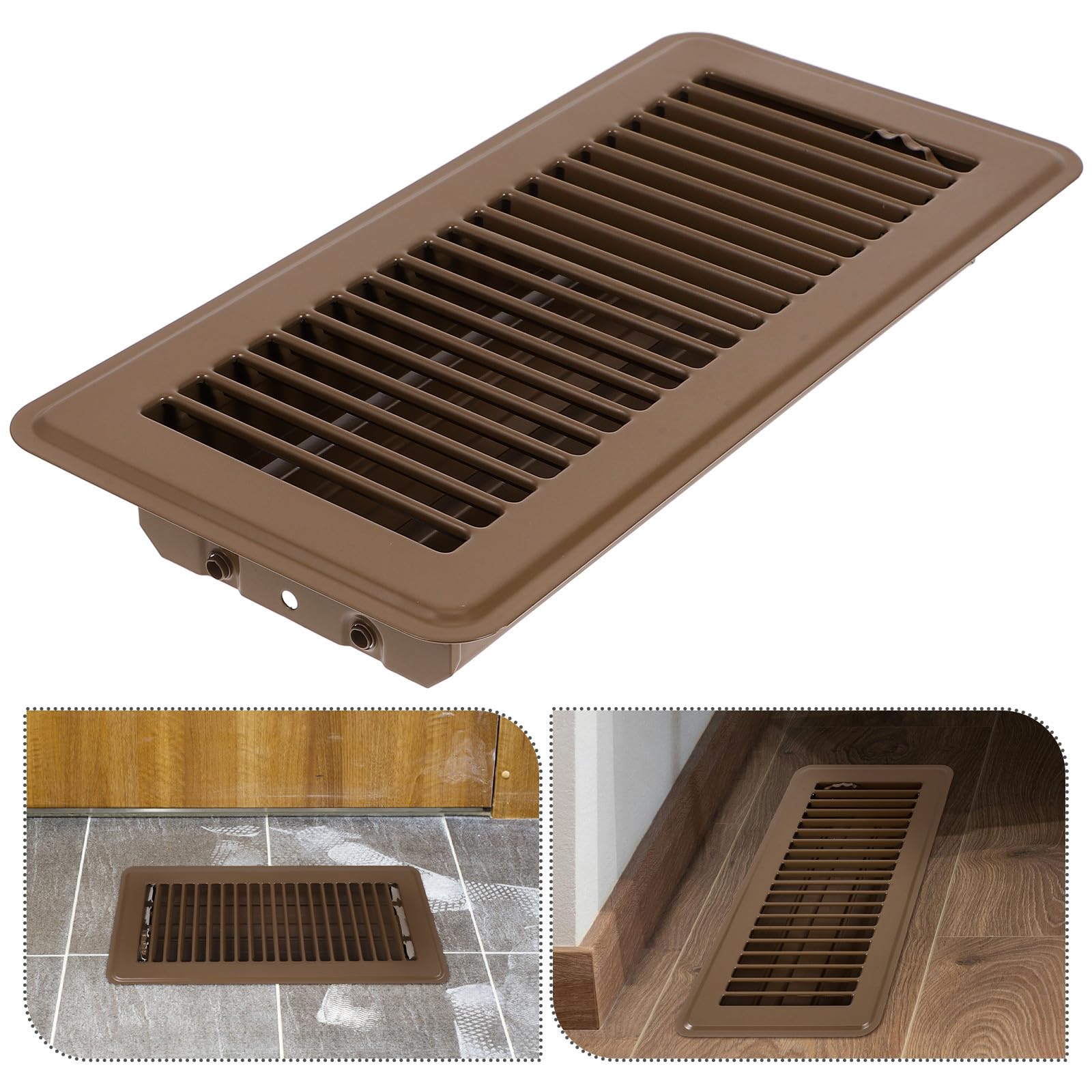 2 Stück Bodengitter Abdeckung 4x10 Zoll, Begehbar, Eisen, Büro