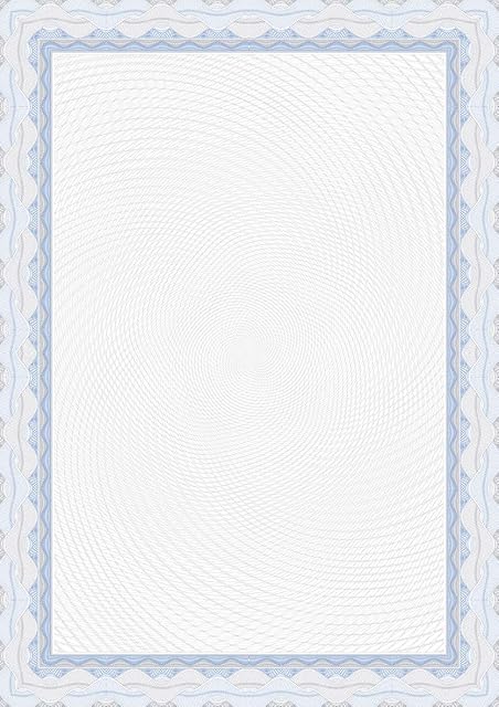 Decadry Border Certificate A4 Paper 115gsm Blue (Pack of 25) OSD4040