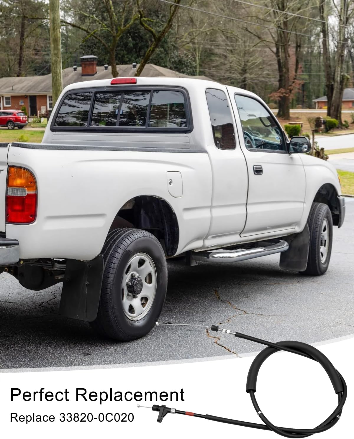 Accelerator Throttle Cable Fit for Toyota Tacoma 1995 1996 19997 1998 1999 2000 2001 2002 2003 2004, Throttle Cable Replace 35520-35230