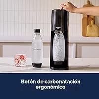 Vista 4 de SodaStream Terra - Paquete para hacer agua con gas en color negro, incluye 3 unidades de CO2 y botella de carbonatación