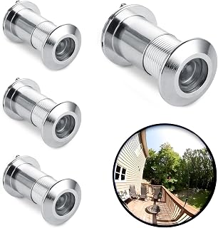 4PCS Peep Holes for Door, 220-degree Door Viewer Peephole, Peep Holes for Door with Heavy Duty Rotating Privacy Cover for 1.77" to 3.07" Doors