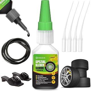 Gummikleber Extra Stark Wasserfest für Schuhsohle，Schwarzer 30 G Set | Flüssig F