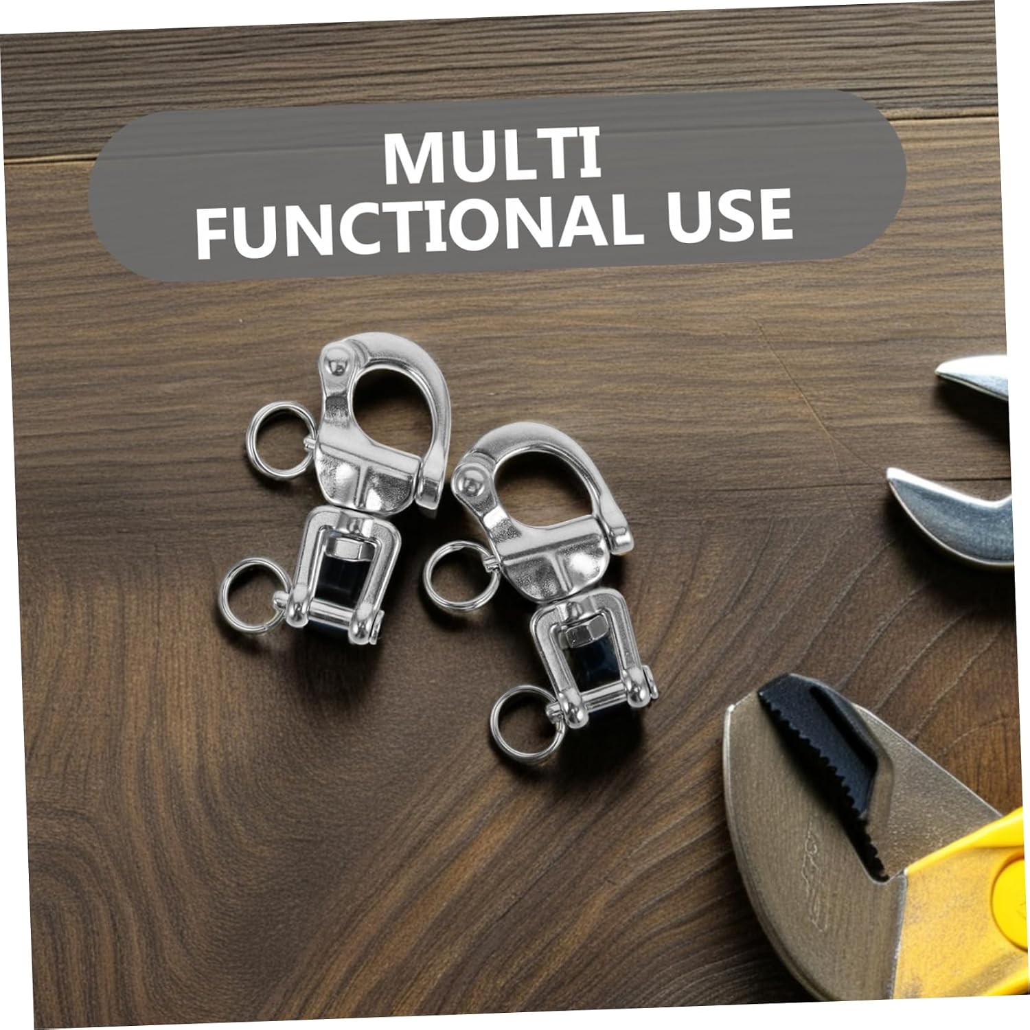 2pcs Stainless Steel Boat Hardware 316 Sailing Hook Swivel Quick Release Snap Hook for Marine Use