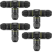 4PCS Waterproof 2Pin Electrical Cable Connector, M20 T Shape Junction Box Wire Range5-12mm, Suitable for Repair and Extend Power Cables