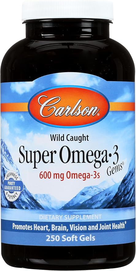 Carlson Labs Wild Caught Super Omega-3 Gems 1200 MG 100 + 30 Soft Gels