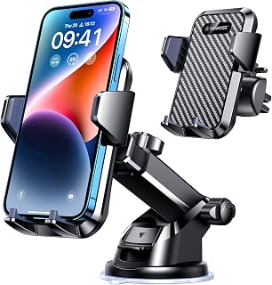 VANMASS Universal Car Phone Mount,【Patent & Safety Certs】 Upgraded Handsfree Stand, Phone Holder for Car Dashboard Windshield Vent, Compatible iPhone 14 13 12 Samsung Android & Pickup Truck