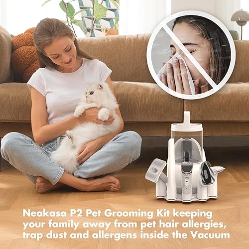 Miniatura 8 de Neakasa P2 Pro - Kit de aseo para perros, cortaúñas con succión al vacío al 99% de cabello, mascota con 5 herramientas probadas, 2 litros de gran