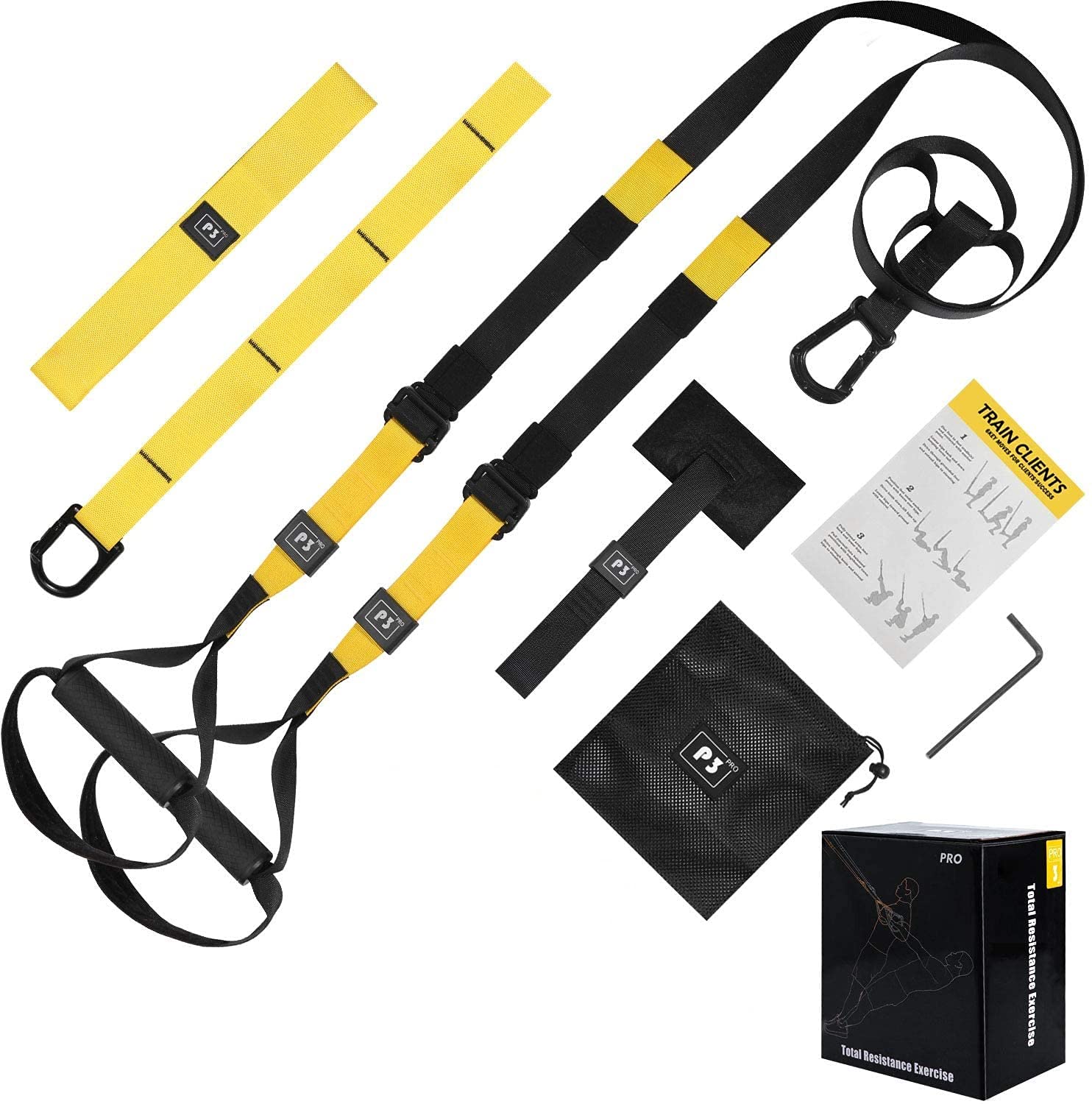WXWS All in one Suspension Training Trainer Kit, Full Body Weight Resistance Training Build Muscle, Full Body Workout for Home, Crossfit Workouts-image-34