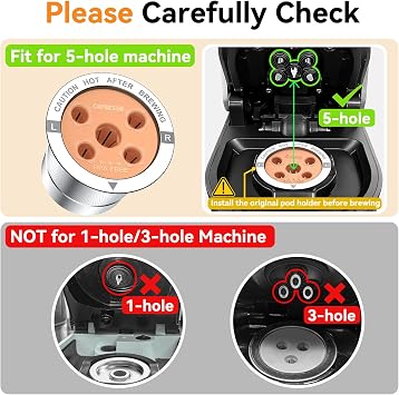 CAPMESSO Reusable K Cups for Keurig: 5-Hole MultiStream My K Cup Filter