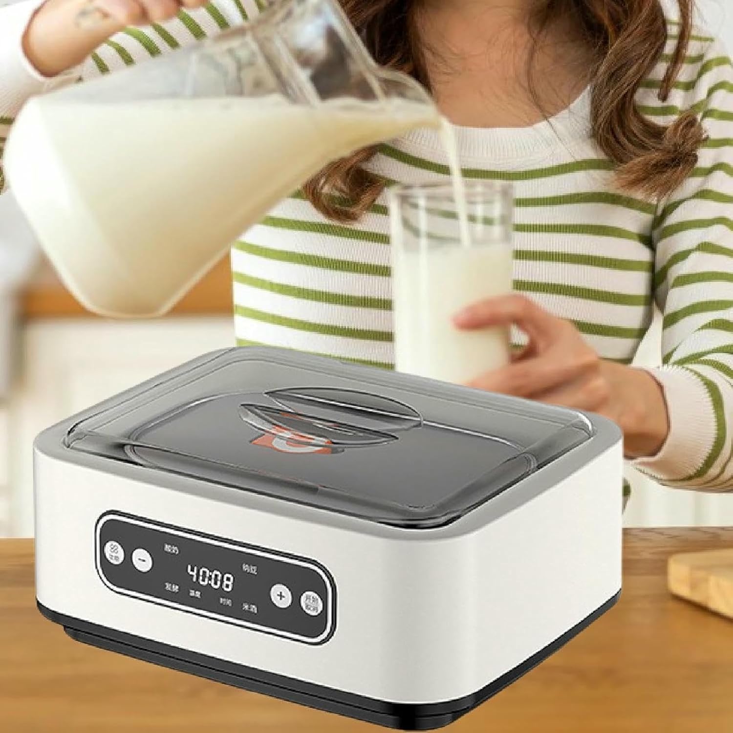 Yogurt Maker Constant Temperature Heating Household DIY Low Noise Homemade Yogurt Professional Multifunction Stainless Steel