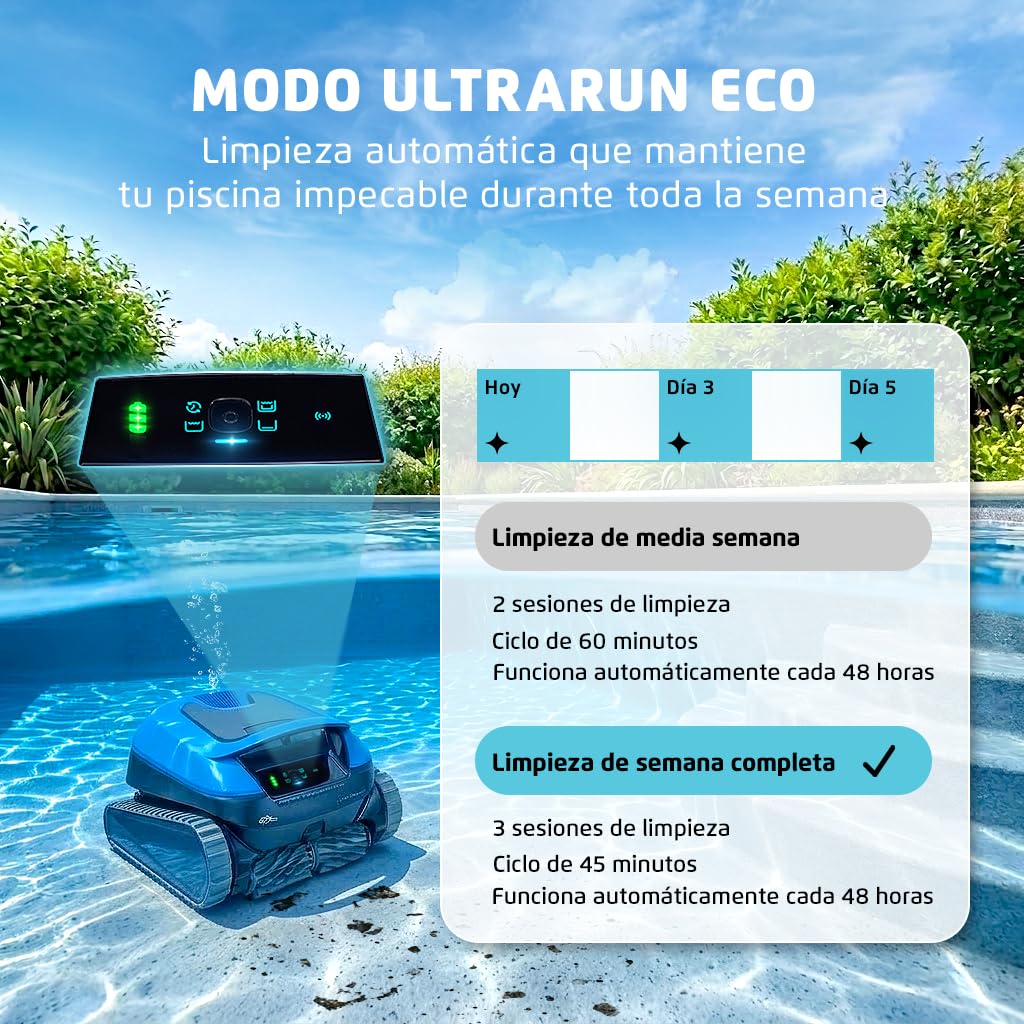 Dolphin (New) Nautilus EON 100 Robot Piscina Limpiafondos Paredes, Limpieza de Línea de Flotación y Escaleras, Control por la App, Filtración Fina, Limpieza UltraRun, Navegación Inteligente