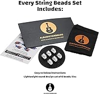 Vista 7 de Guitarra Clásica Flamenca Guitarra Acústica Plástico Cuentas en Transparente para Cuerdas de Nylon por Alba Guitar Beads