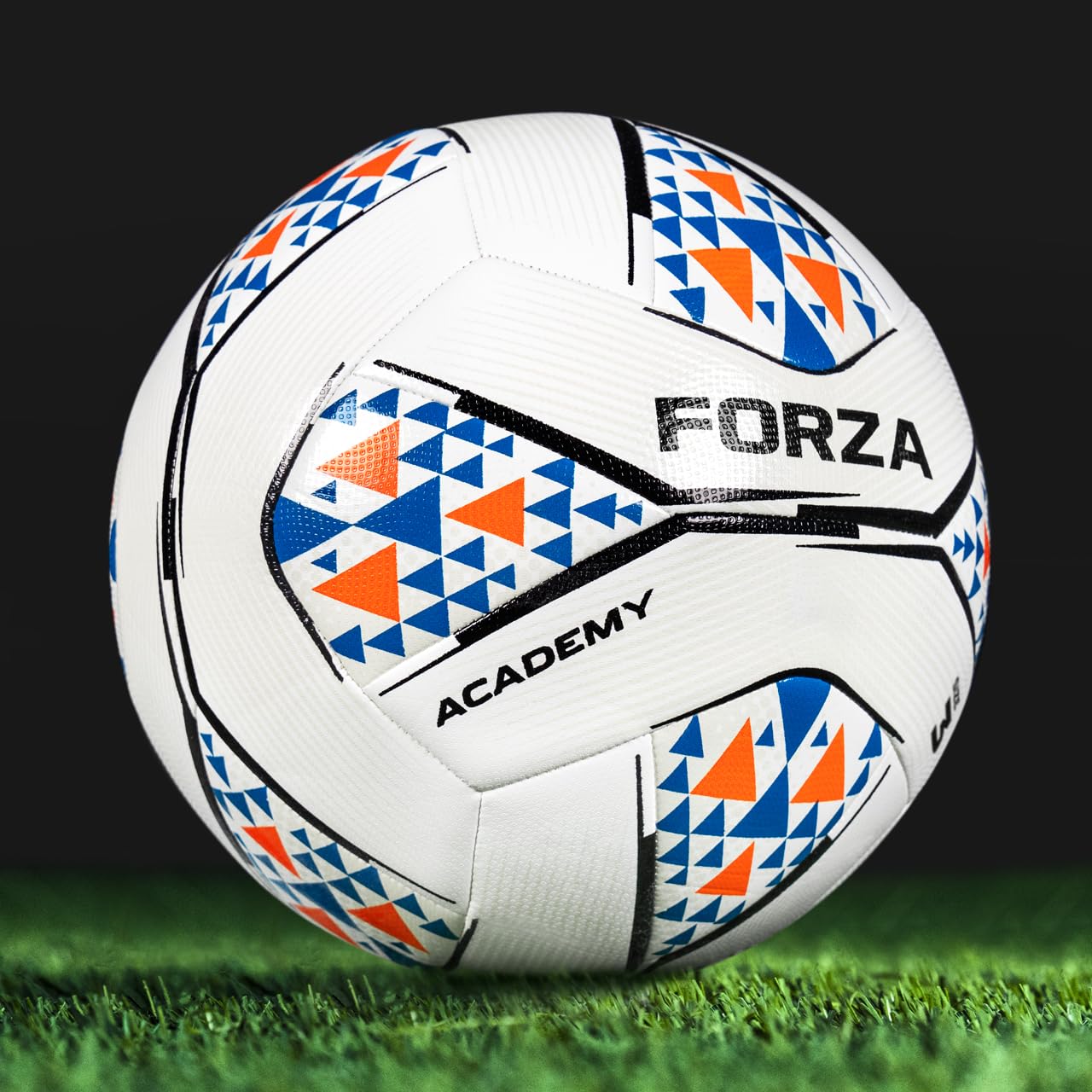 FORZA Academy Footballs – FIFA Certified, Durable Match & Training Balls, 6 Colour Options & Multipacks (White, Blue & Orange, Size 3 (Kids) - Pack of 1)