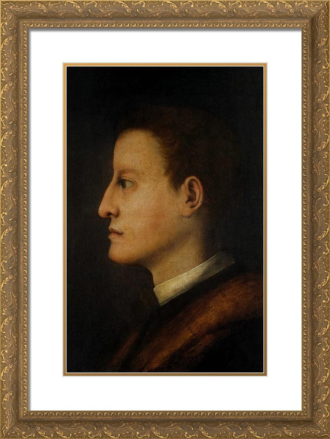 ArtDirect Pontormo, Jacopo 18x24 Gold Ornate Framed Art Print with Double Matting Titled: Cosimo I De Medici