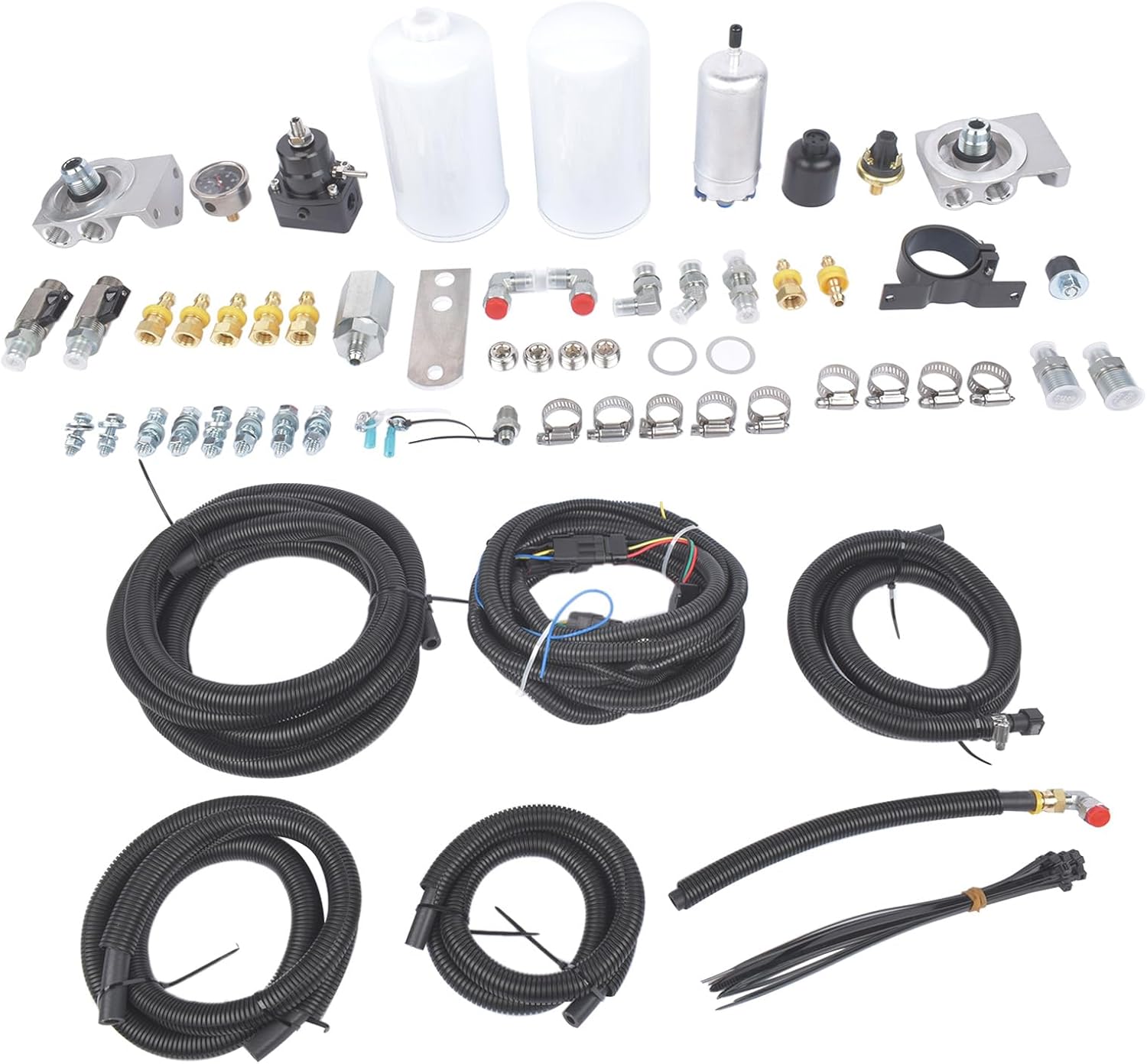 Electric Fuel Pump Conversion Kit Replacement for 1994 1995 1996 1997 OBS Ford E-350 F-250 F-350 F-Super Duty 7.3L Powerstroke, Fuel Filter Bowl Regulated Return Kit