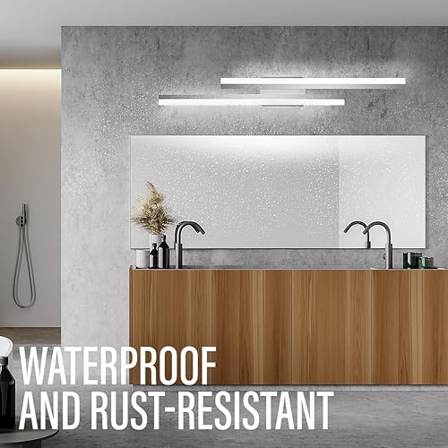 Miniatura 5 de Yarra-Decor Barra de luz LED de tocador de baño de 32 pulgadas, accesorios de iluminación para iluminación sobre espejo, aplique de pared interior