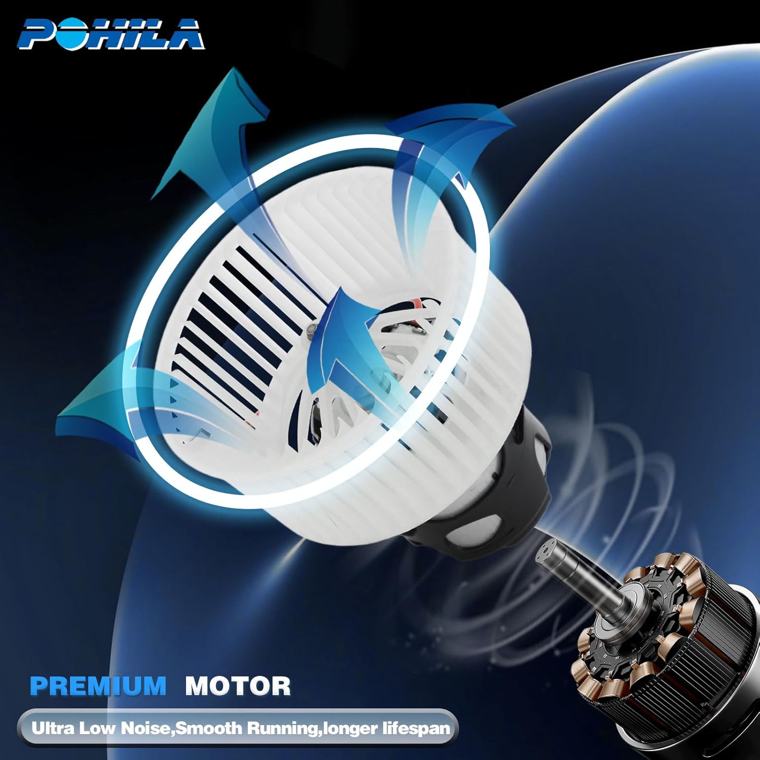 700294 HVAC Blower Motor Assembly with Fan Cage Replacement for 2011 2012 2013 2014 2015 2016 BMW 528i 535i 550i 640i 650i 740i 750i 740Li 750Li Replace# 64119242607