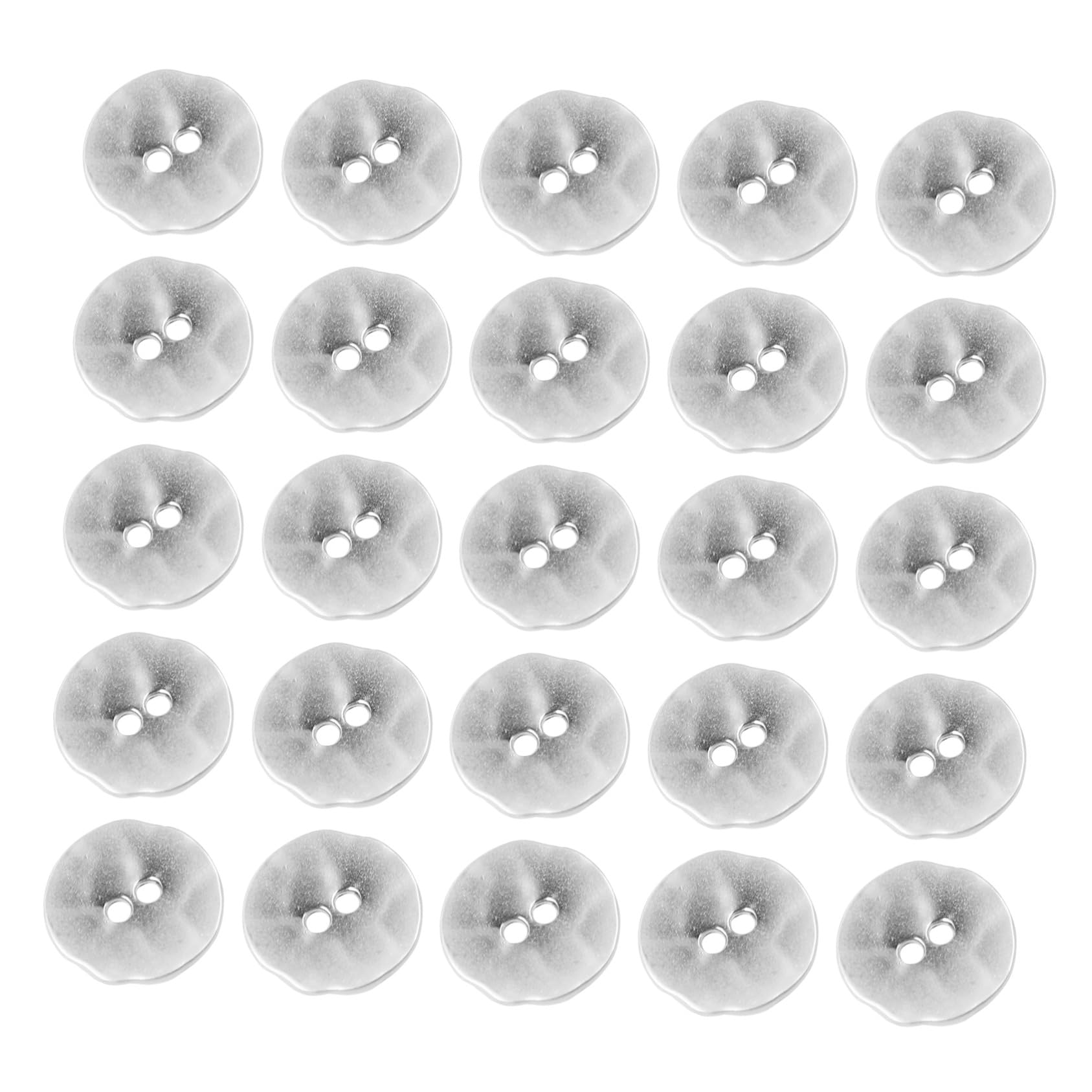 Boutons ronds en métal argenté pour projets DIY et jouets d'enfants