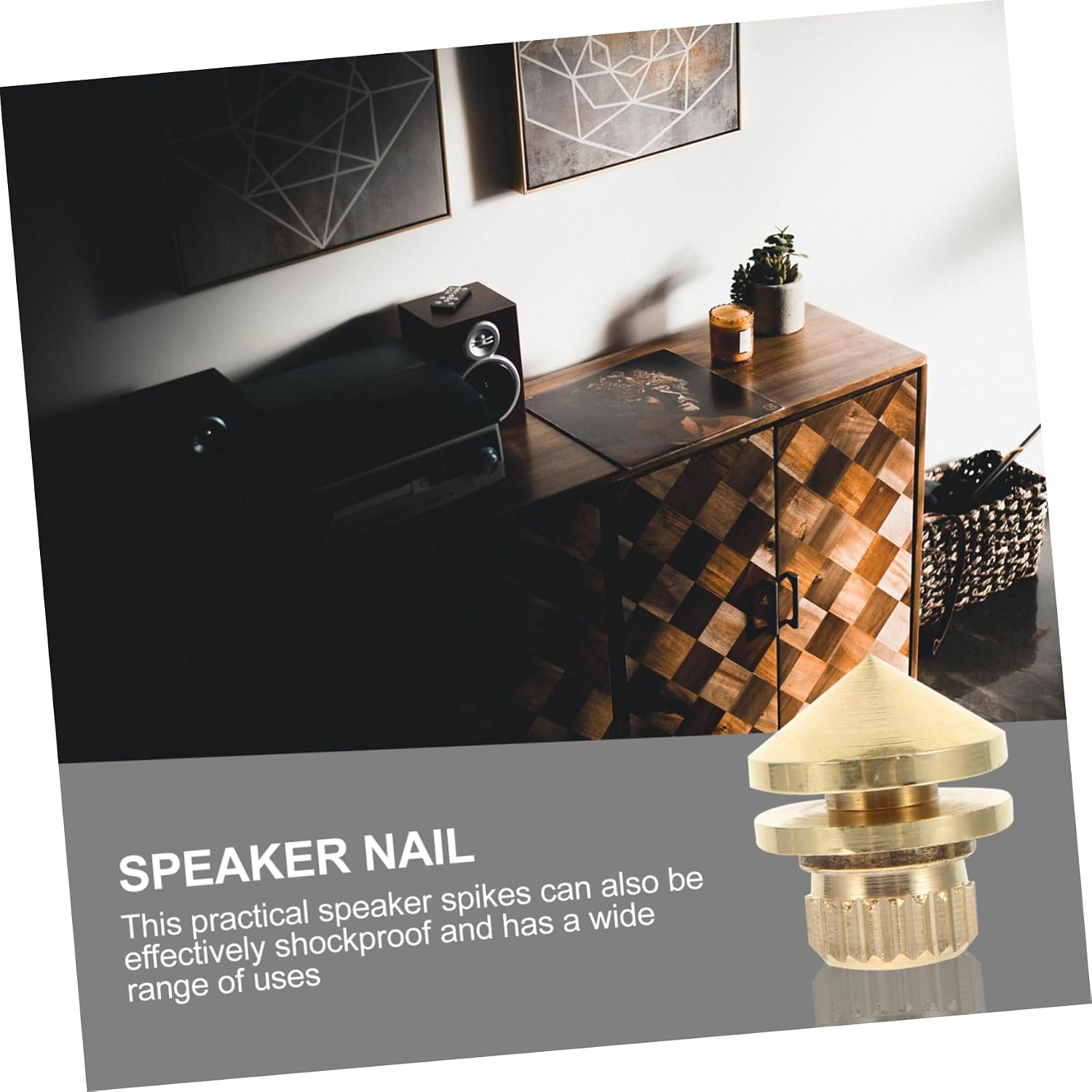 Practical Pure Copper Speaker Spikes 4pcs Shockproof Pads Easy to Install Speaker Holders
