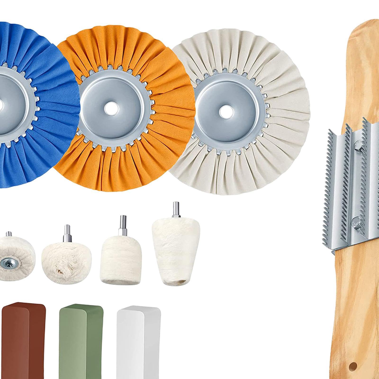 Polierscheibe, weißes Poliertuch, Polierwerkzeug, Leistungsstarkes | Polieren, Entwickelt für Holz, Schmuck, Metall, Holzschnitzereien, Schmuck,