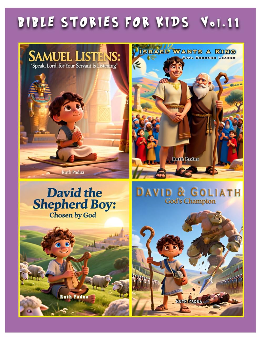 Bible Stories For Kids, Vol.11., Christian Series, Stories, Children's Bible Stories, Biblical Stories, Sunday School Book: With the Stories on Samuel ... David - The Shepherd Boy & David & Goliath