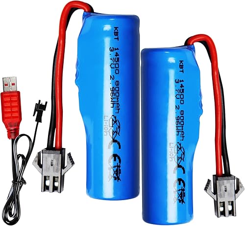 Batería de litio de coche KBT RC batería recargable de iones de litio de 7.4V 1500mAh, baterías de descarga de alto drenaje 15C para automóviles RC,