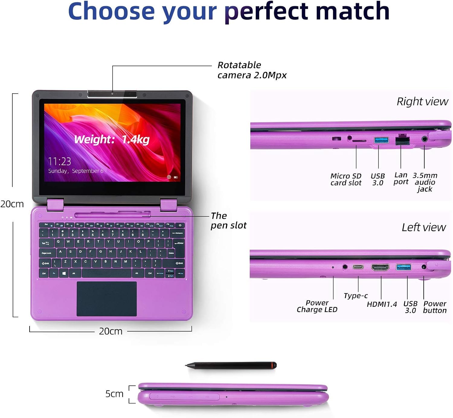 Top Brands 11.6 inch Laptop Computer Intel Celeron N4120 Windows 10 in S Mode Flex 2-in-1 Convertible Laptop Touchscreen LPDDR4 6GB 256GB M.2 SATA, 360 Degrees, Type C, WiFi, BT5.0, Purple Get Popular Offer 11.6 inch Laptop Computer Intel Celeron N4120 Windows 10 in S Mode Flex 2-in-1 Convertible Laptop Touchscreen LPDDR4 6GB 256GB M.2 SATA, 360 Degrees, Type C, WiFi, BT5.0, Purple
