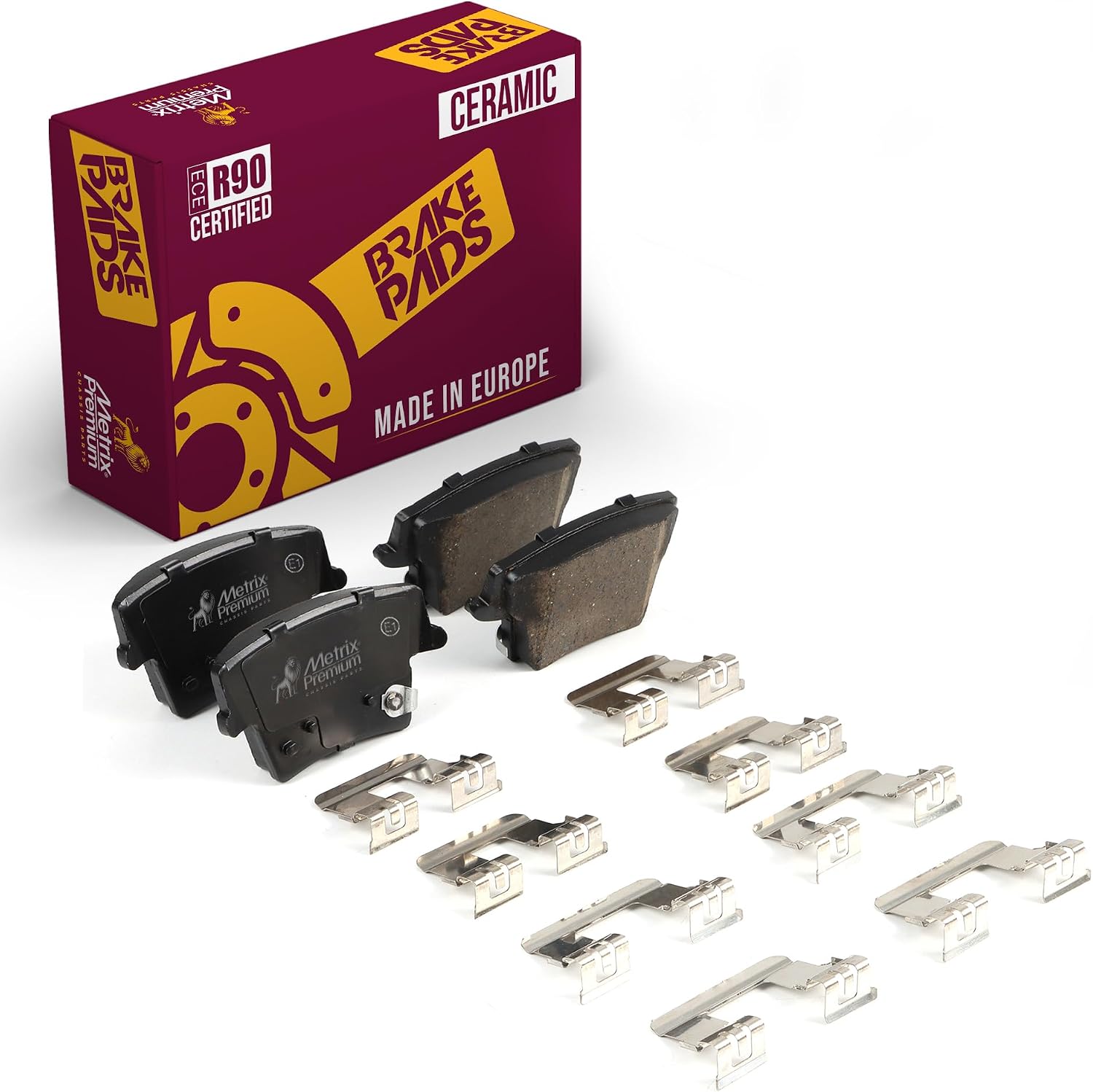 Metrix Premium Chassis Parts - Rear Ceramic Disc Brake Pad Set D1057 Fits 2005-2020 Chrysler 300, 2009-2020 Dodge Challenger, 2006-2020 Dodge Charger, 2005-2008 Dodge Magnum, Made in Europe