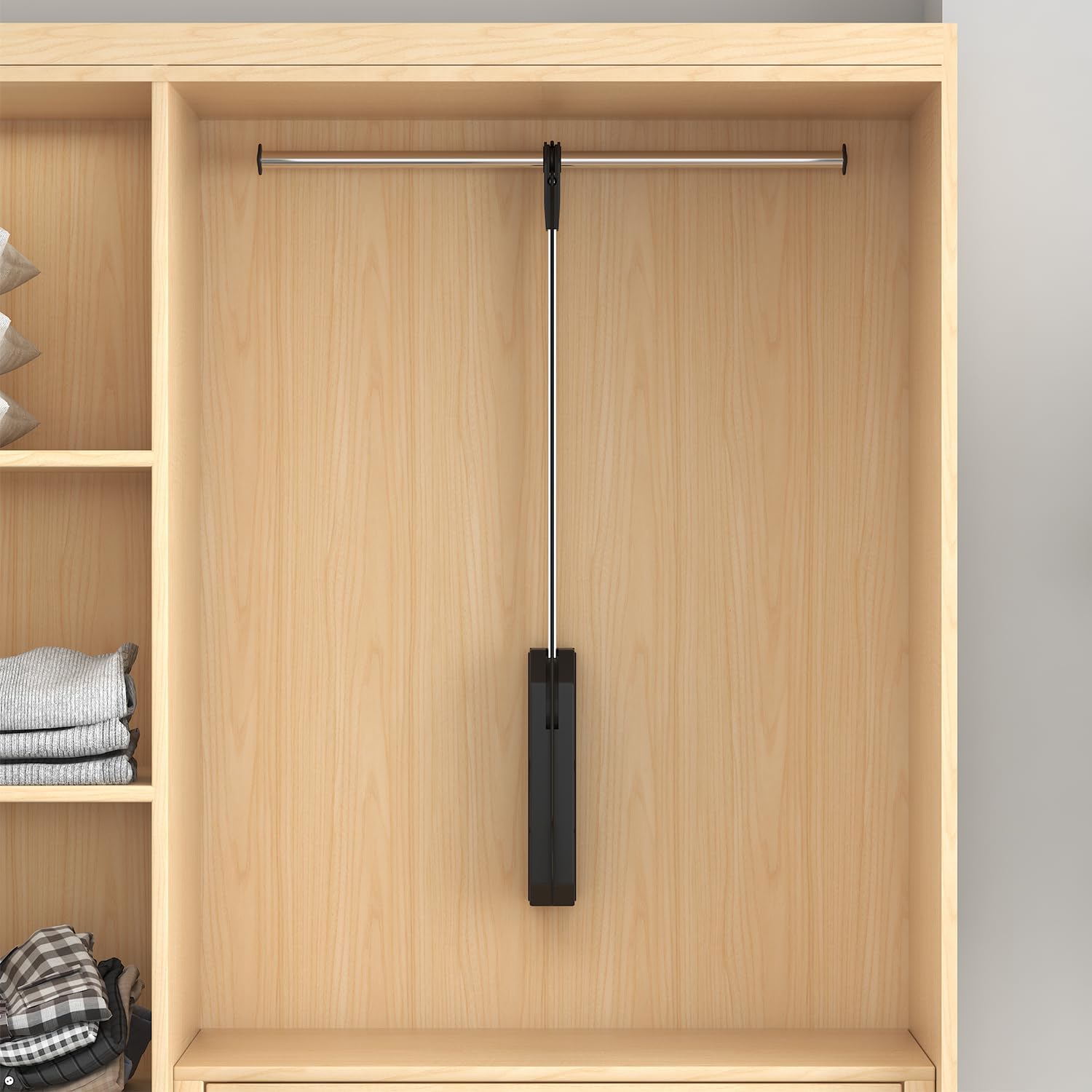 usego Pull Down Closet Rod Chrome Steel Closet Pull Down