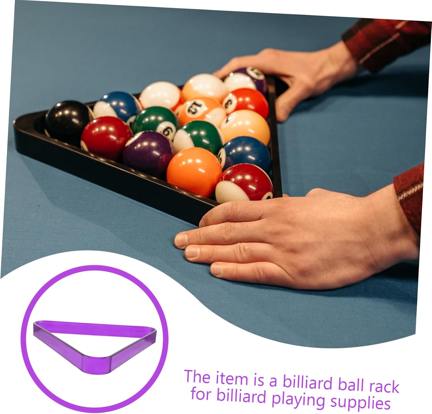 Table Billiard Rack Triangle Mini Pool Balls Holder for Billiards Durable Balls Storage Rack for Cue and Pool Compact Design for Easy Use