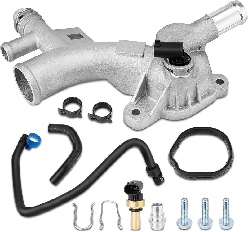Carcaça da válvula termostática com saída de água em alumínio YEHERIT YC902-846 para Buick Encore, Chevrolet Cruze, Sonic e Trax 1.4L – Kit com 7 peças