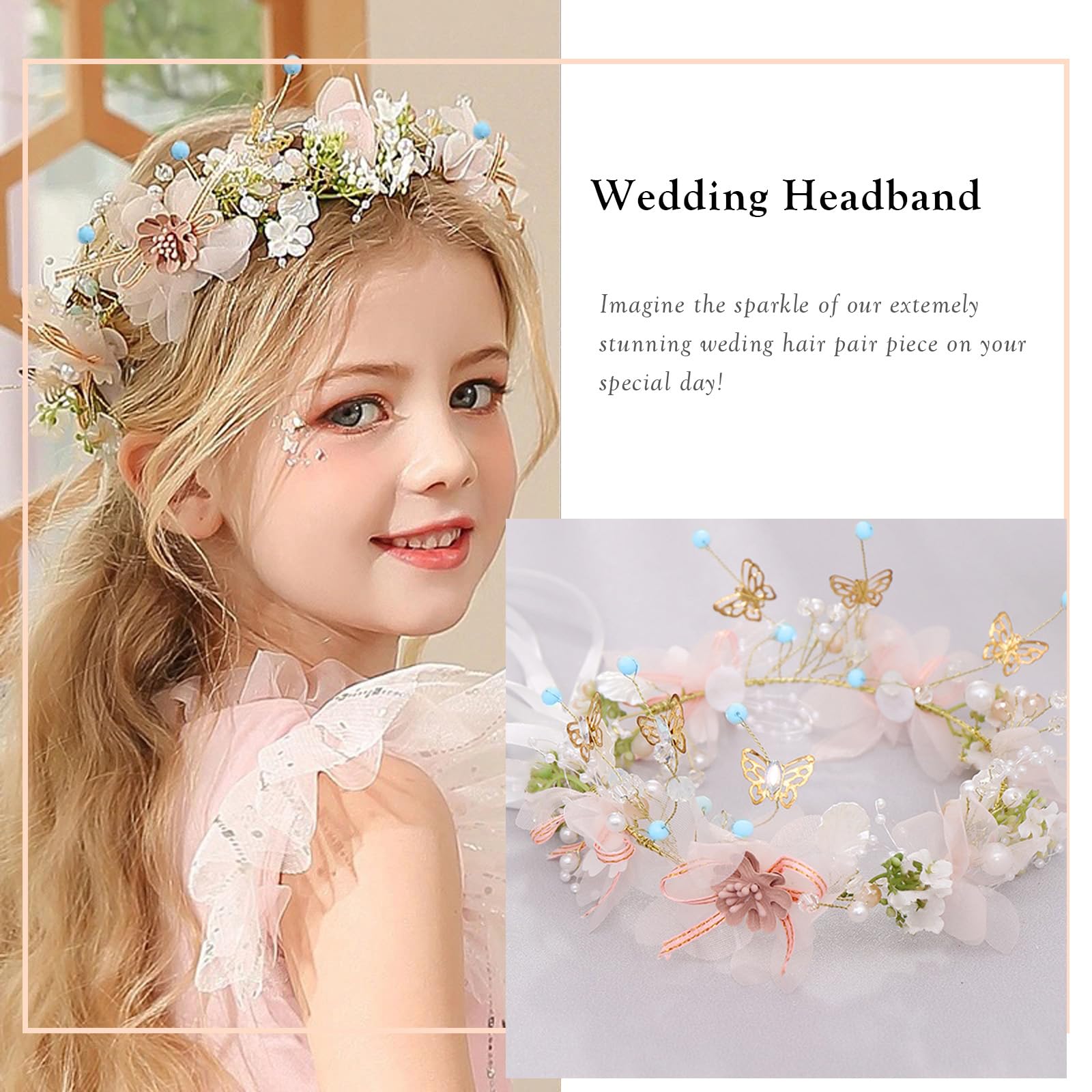 Amazon.com : Ever Fairy Princess Flower Crystal Headpiece  display picture 1