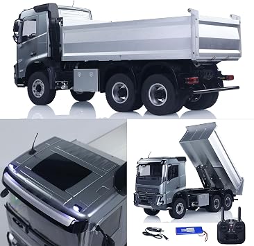 wheelfun 1/50 T14R RTR Electric RC Crawler Dump Truck Construction Vehicle Tracked Tipper Finished Model Toys Lights Sounds Unit