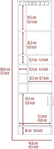 Miniatura 8 de Tuhome Syrah - Armario esquinero con dos estantes externos, estante para copas, ocho cubículos, diseño moderno para sala de estar o bar en casa