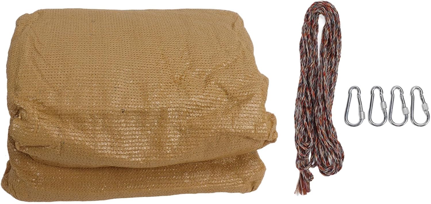 Block Beige Shade Net 4 X 6m, Thicken Villa Sunshade for Outdoors, Shade Net Block Sun Outdoor Beige Shade Sail Sun for Terraces and Balconies