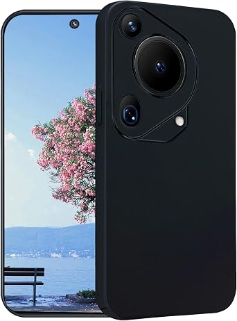 Phone Case for Huawei Pura 70 Ultra, Hard PC Elegant Cover for Huawei Pura 70 Ultra Case Shockproof Pink Slim Aesthetic Cute Anti-Fingerprint Black