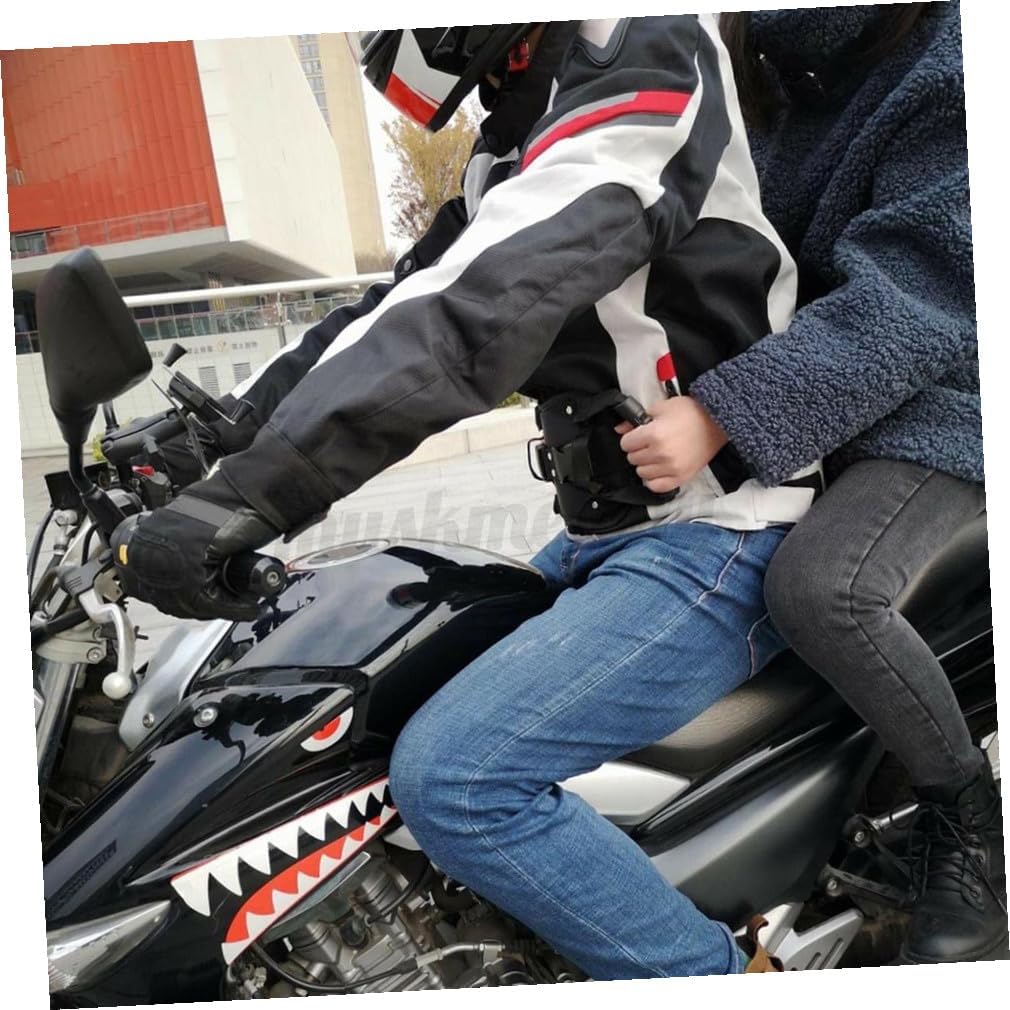 Motorcycle Rear Seat Grab Handle Safety Belt for Riders Adjustable Belly Armrest Sturdy Grip for ATVs and Snowmobiles