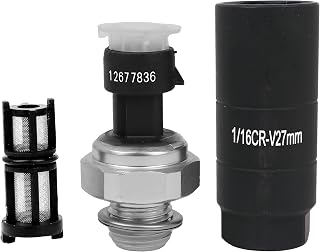RICHWEI 12573107 Oil Pressure Sensor w/ Socket for Chevy Silverado Tahoe GMC Sierra Yukon 2003-2008 5.3L 6.0L