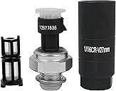 12573107 Oil Pressure Sensor with Socket for Chevy Silverado 1500 2500 3500 Tahoe Suburban Impala Avalanche Express GMC Sierra Yukon Cadillac Escalade CTS 2003 2004 2005 2006 2007 2008 5.3L 6.0L 6.2L